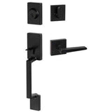Sure-Loc SH507-S-BS-SQ FBL flat black single cylinder handleset
