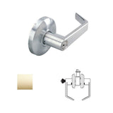 Cal-Royal SL05 Grade 2 Keyed Storeroom Door Lever Lockset with 2-3/4" Backset in polished brass, additional view
