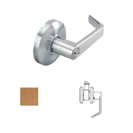 Cal-Royal SL50-10 satin bronze exit door lever lockset