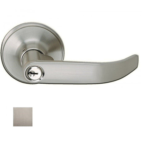 Cal-Royal SOP00-15 keyed entry keyed entry door lever in satin nickel, additional view