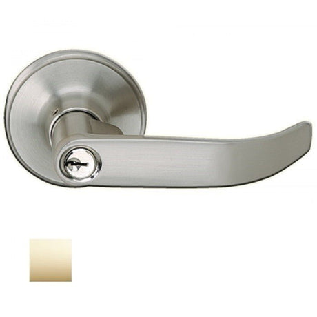 Cal-Royal SOP00-3 keyed entry keyed entry door lever in polished brass, additional view