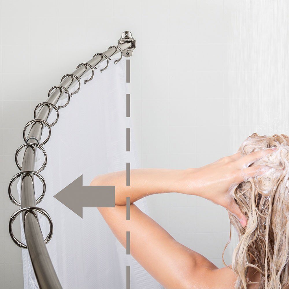 Elements SR02-SN-R satin nickel shower rod