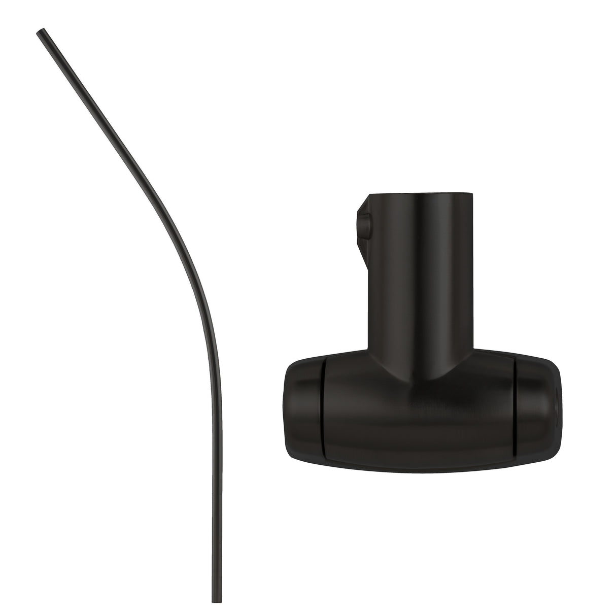 GEO GBA-SRC5F 5' Curved Shower Rod with Flange - Matte Black