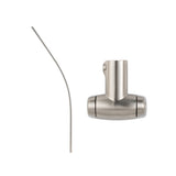 GEO GBA-SRC5F 5' Curved Shower Rod with Flange - Satin Nickel