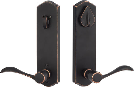 Sure-Loc SS107-DB 11P RH vintage bronze keyed entry door lever with deadbolt