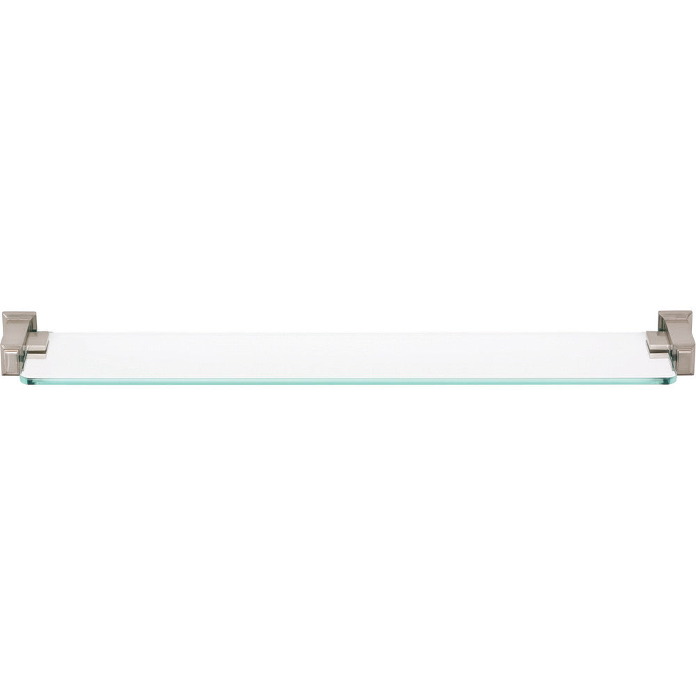 Atlas Homewares SUTSF-BRN brushed nickel glass shelf