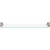 Atlas Homewares SUTSF-BRN brushed nickel glass shelf