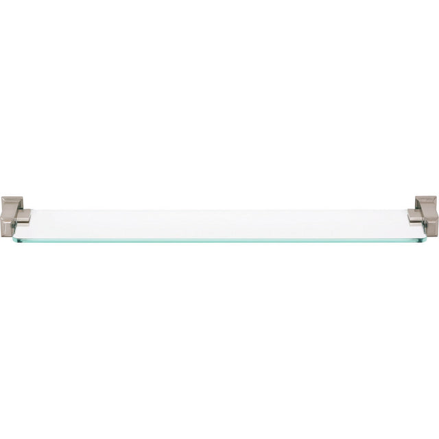 Atlas Homewares SUTSF-BRN brushed nickel glass shelf