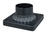 Vaxcel T0019 5-3/4" Post Mount Steel Pier Mount Adapter Oil Rubbed Bronze