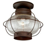 Vaxcel T0145 T0144 13" Chatham Steel Outdoor Semi-Flush Mount Burnished Bronze