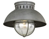 Vaxcel T0264 T0142 10" Harwich Steel Outdoor Flush Mount Textured Gray