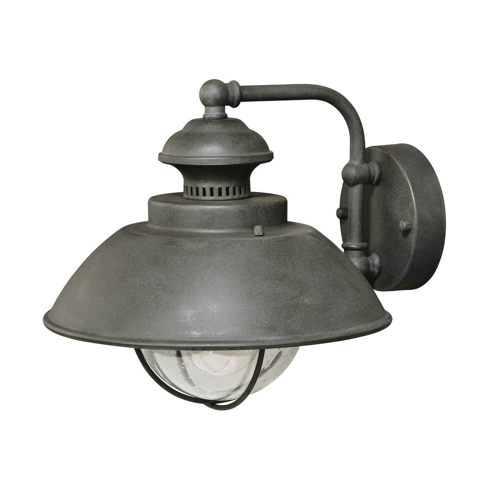 Vaxcel T0267 textured gray outdoor wall sconce