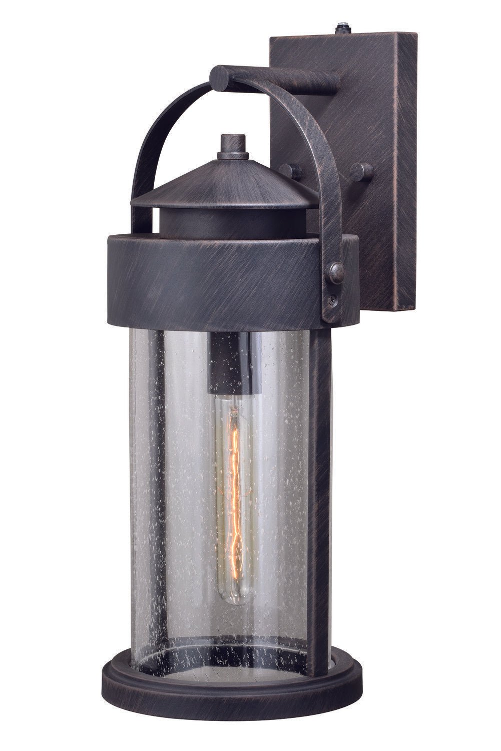 Vaxcel T0286 8" Cumberland Steel Outdoor Wall Light Rust Iron