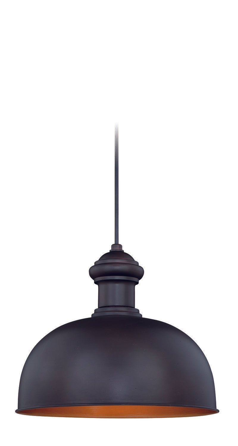 Vaxcel T0346 13" Franklin Steel Outdoor Pendant Oil Burnished Bronze