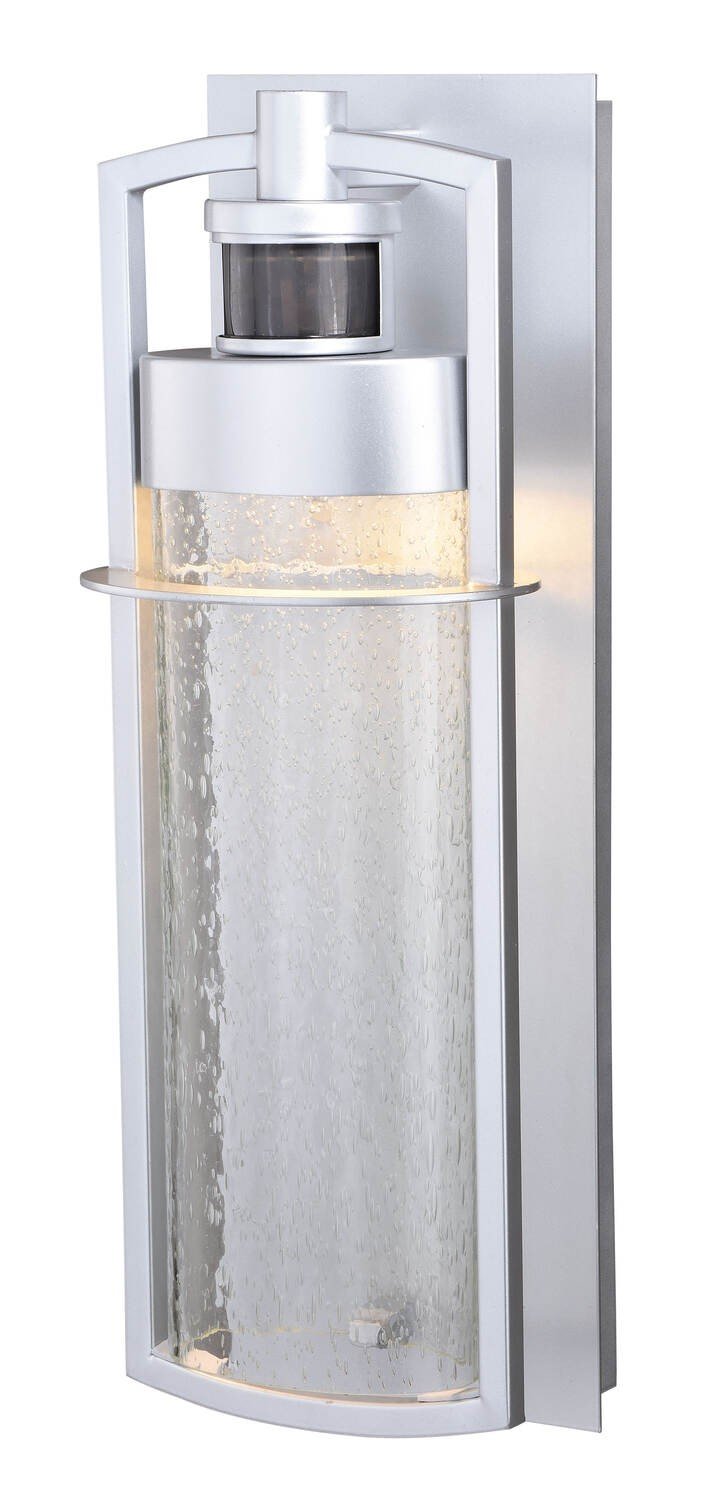 Vaxcel T0420 T0389 6-1/2" Logan Steel Dualux Outdoor Wall Light Painted Satin Nickel