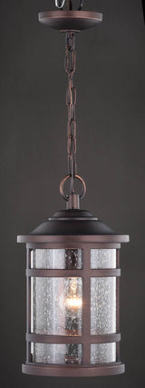 Vaxcel T0520 8.5" Southport Plastic Outdoor Pendant Sienna Bronze