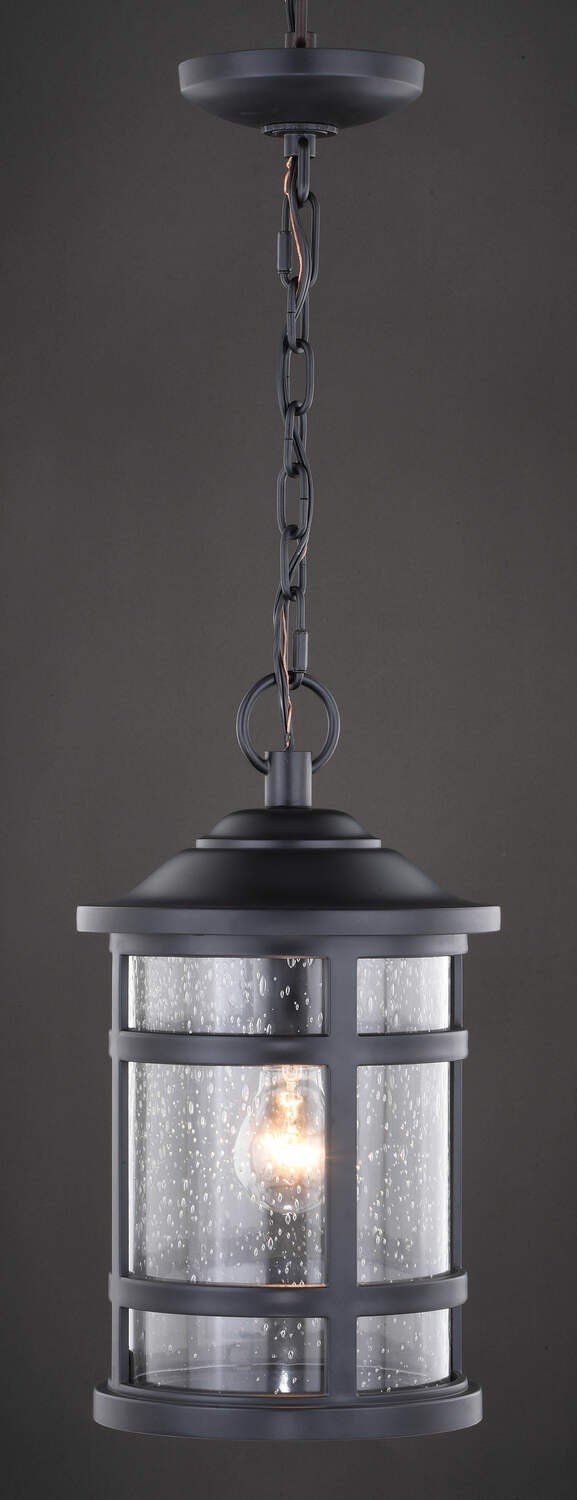 Vaxcel T0525 T0520 8.5" Southport Plastic Outdoor Pendant Matte Black