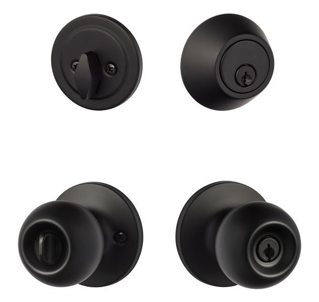 Sure-Loc Hardware TA107/DB201 FBL TahoeÂ keyed entry knob and deadbolt, additional view