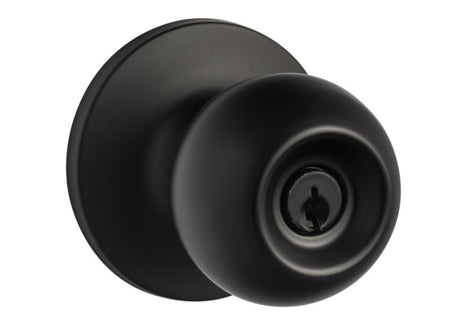 Sure-Loc TA107 FBL flat black keyed entry knob