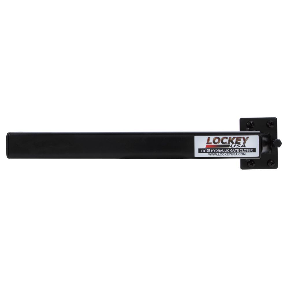 Lockey TB175B Gate Series gate hardware in polished brass, additional view