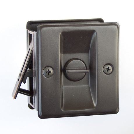 Orca Hardware TH-SQPK-V-10B oil rubbed dark bronze privacy pocket door lock