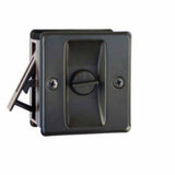Orca Hardware TH-SQPK-V-BL black privacy pocket door lock
