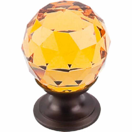 Top Knobs TK111ORB oil rubbed bronze glass cabinet knob