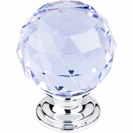 Top Knobs TK114PC polished chrome glass cabinet knob