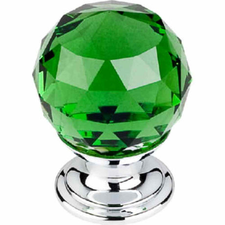 Top Knobs TK119PC polished chrome glass cabinet knob