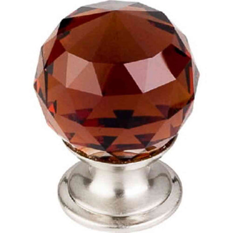 Top Knobs TK121BSN brushed satin nickel glass cabinet knob