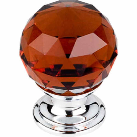 Top Knobs TK121PC polished chrome glass cabinet knob