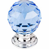 Top Knobs TK123PC polished chrome glass cabinet knob