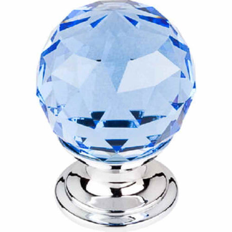 Top Knobs TK123PC polished chrome glass cabinet knob