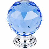 Top Knobs TK124PC polished chrome glass cabinet knob