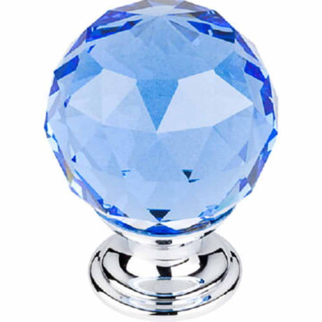 Top Knobs TK124PC polished chrome glass cabinet knob