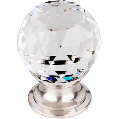 Top Knobs TK125BSN brushed satin nickel glass cabinet knob