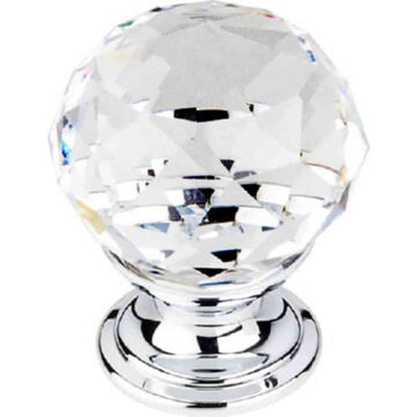 Top Knobs TK125PC polished chrome glass cabinet knob