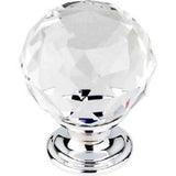 Top Knobs TK126PC polished chrome glass cabinet knob