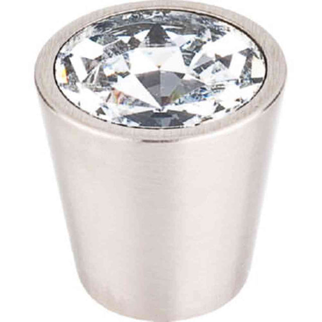 Top Knobs TK135BSN brushed satin nickel glass cabinet knob