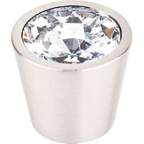 Top Knobs TK136BSN brushed satin nickel glass cabinet knob