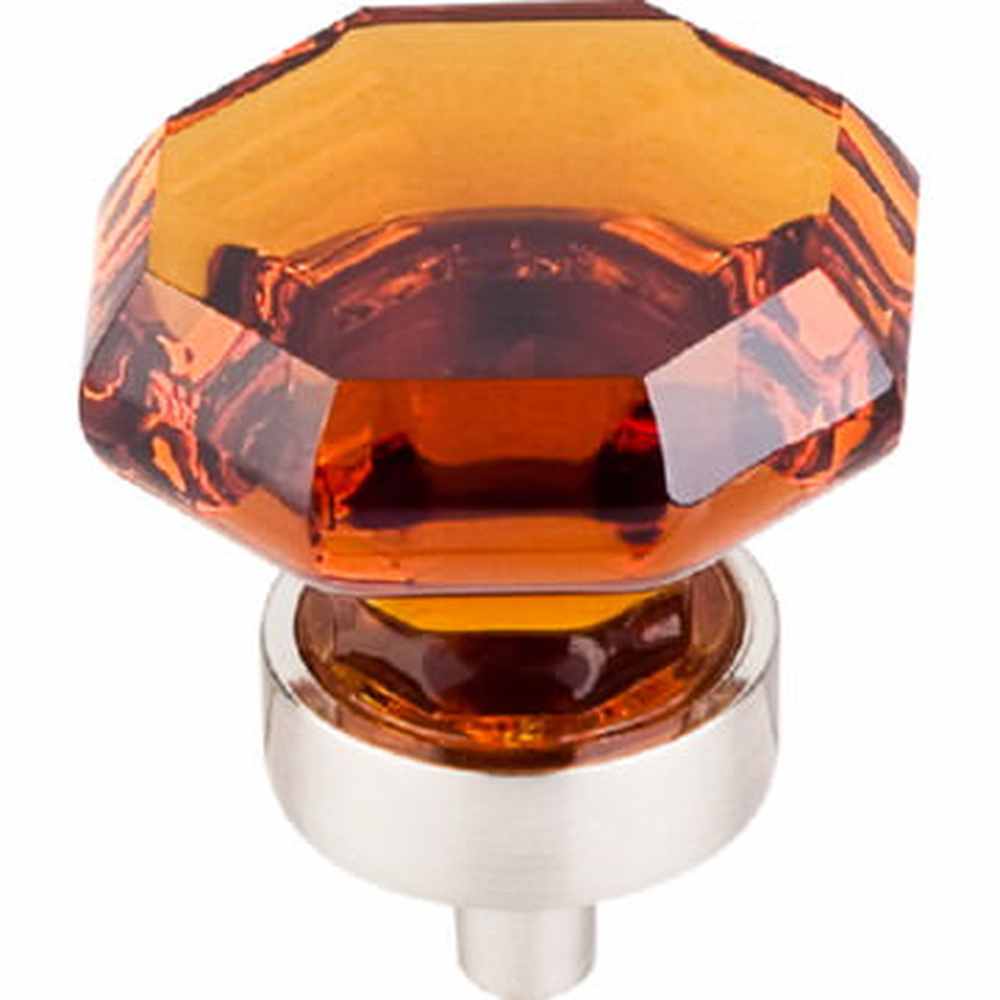 Top Knobs TK138BSN brushed satin nickel glass cabinet knob
