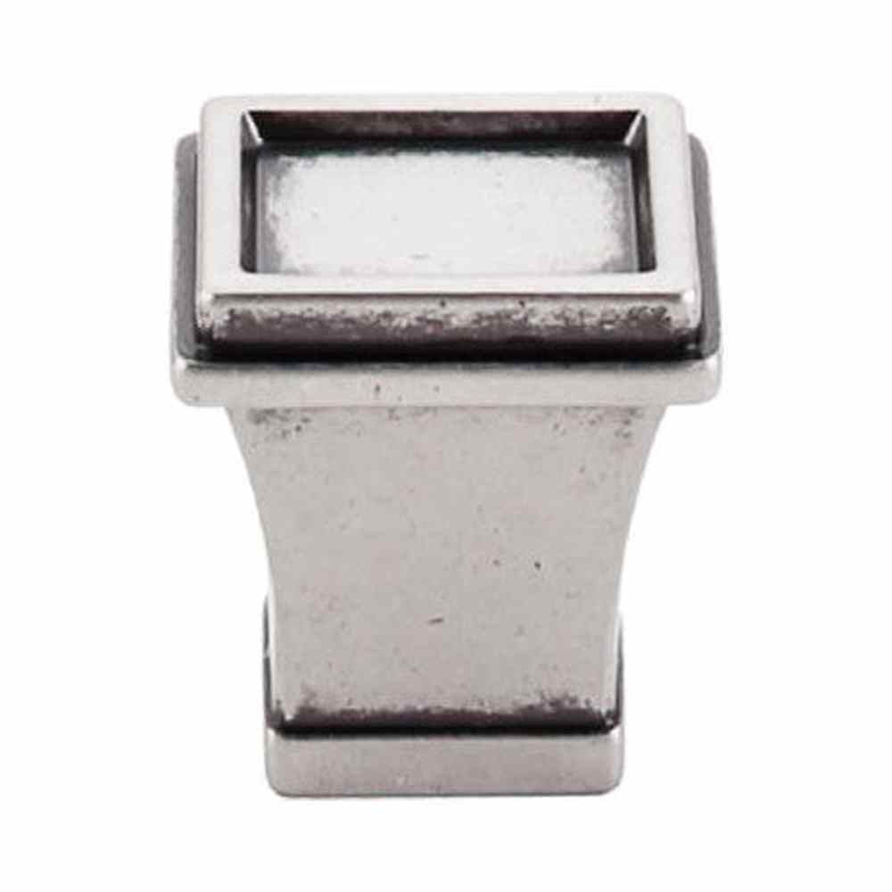 Top Knobs TK185PTA pewter antique square cabinet knob