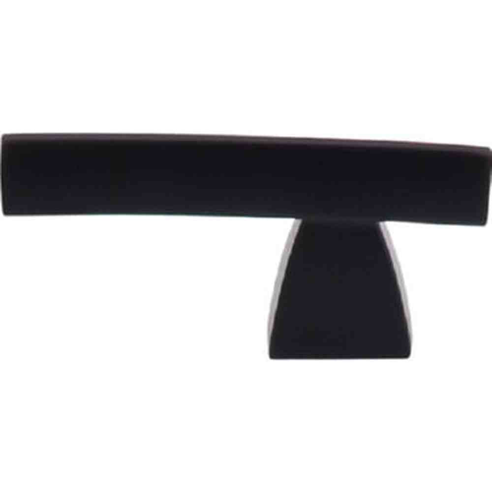 Top Knobs TK2BLK flat black arched cabinet pull