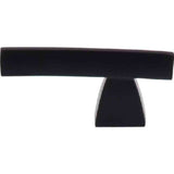 Top Knobs TK2BLK flat black arched cabinet pull