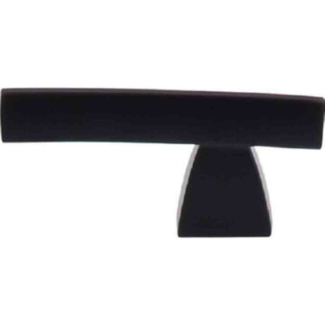 Top Knobs TK2BLK flat black arched cabinet pull