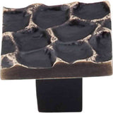 Top Knobs TK301BA brass antique square cabinet knob