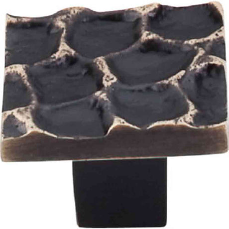 Top Knobs TK301BA brass antique square cabinet knob