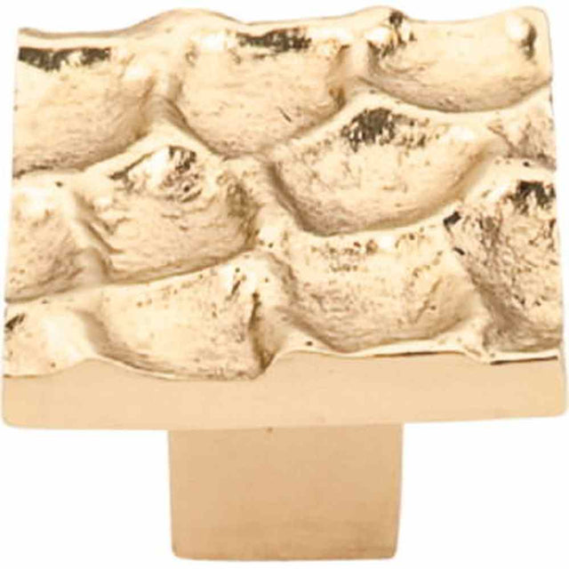 Top Knobs TK301BR polished brass square cabinet knob