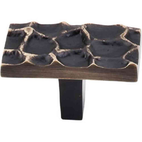 Top Knobs TK303BA brass antique square cabinet knob