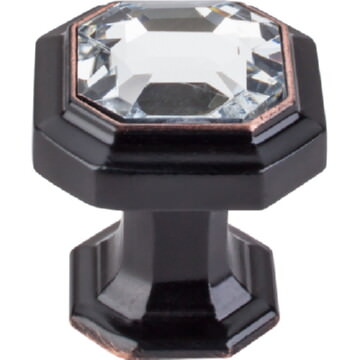Top Knobs TK390 Crystal Emerald 1-1/8" Cabinet Knob, front view